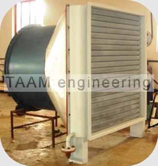air cooled condenser assembled with fan